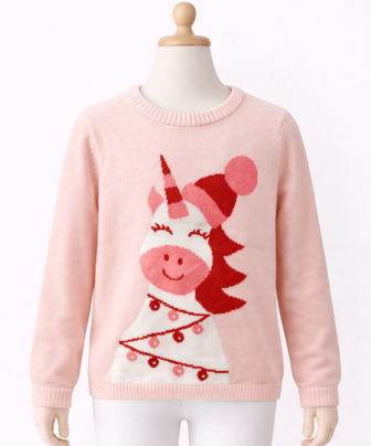 Girls Heart Knit Pullover